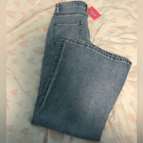 EDIKTED light blue low rise wide leg jeans - Picture 3 of 5